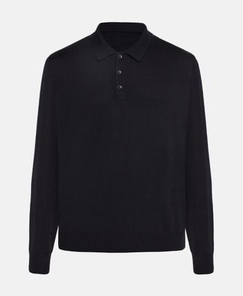 Woolen long-sleeved polo Merino Superwash