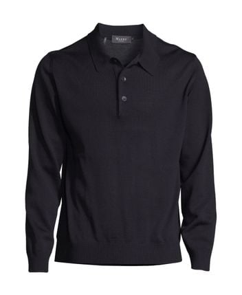 Woolen long-sleeved polo Merino Superwash