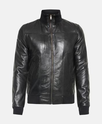 Leather blouson