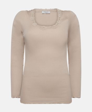 Silk-blend long-sleeved top Babette