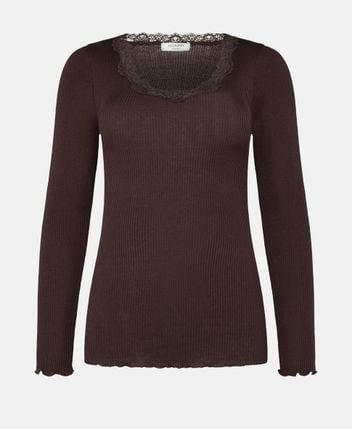 Silk-blend long-sleeved top Babette