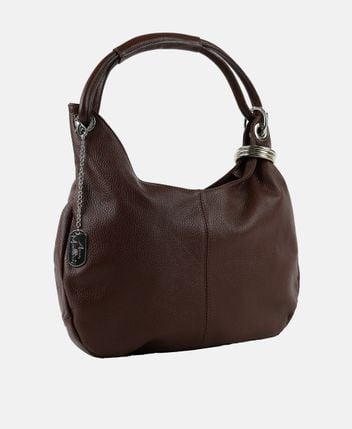 Leather shoulder bag