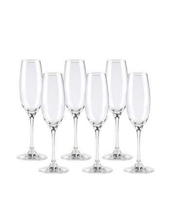 Champagne glasses, set of 6 diVino