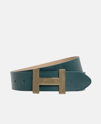 Leather belt petrol-go