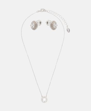 Necklace and ear studs set