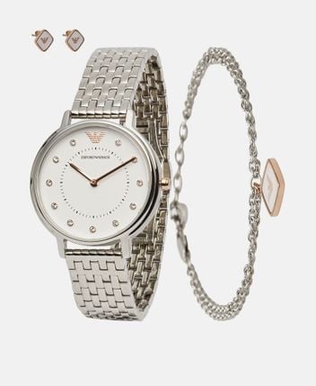 Set with watch, bracelet & stud earring