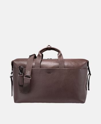 Leather weekender