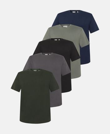 T-shirts, pack of 5 Matt