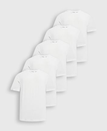 T-shirts, pack of 5 Matt
