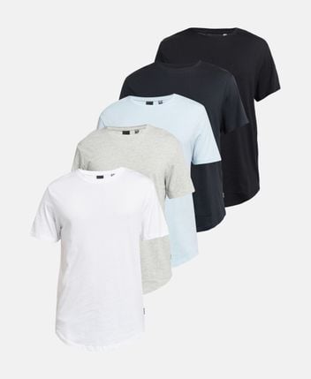 T-shirts, pack of 5 Matt