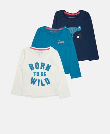 Long-sleeved top, pack of 3 152403.F.TS.VX