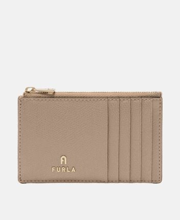 Leather card holder Camelia