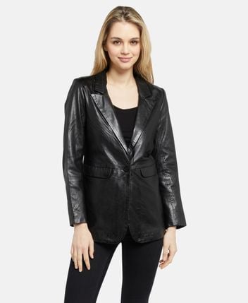 Leather blazer