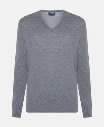 Wool-silk blend pullover