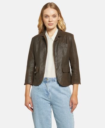Leather blazer Wilma