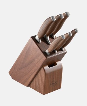 Knife block and knives, 7 pieces