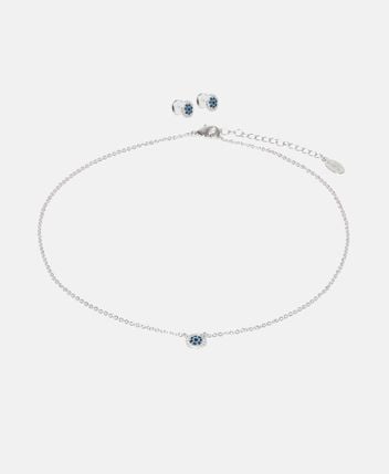 Necklace and ear studs set