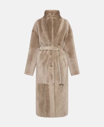 Lamb leather reversible coat