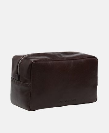 Leather wash bag