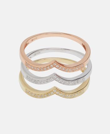Diamond rings, set of 3