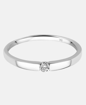 Diamond ring 8ct White Gold 0.05ct Diamond Ring