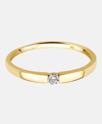 Diamond ring 8ct Yellow Gold 0.05ct Diamond Ring