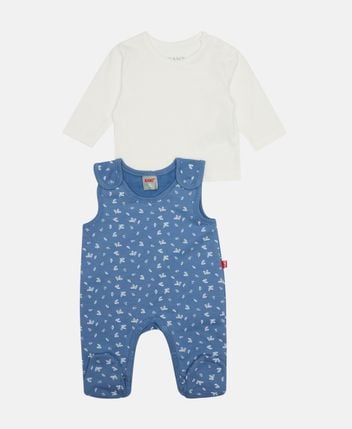 Long-sleeved top and romper set 2322011