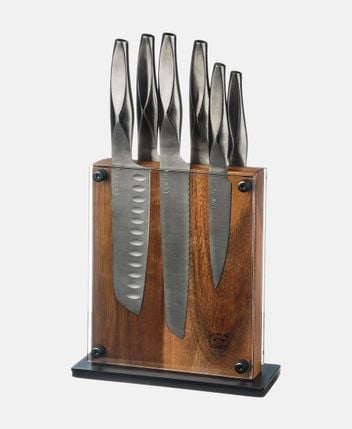 Knife block and knives, 7 pieces