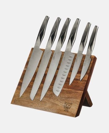 Knife block and knives, 7 pieces