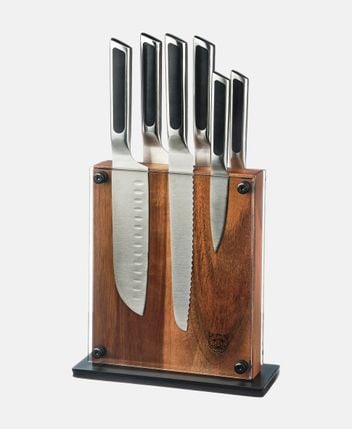 Knife block and knives, 7 pieces