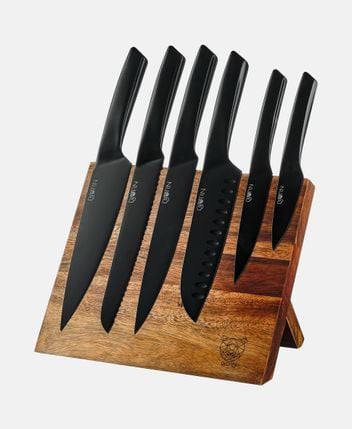 Knife block and knives, 7 pieces