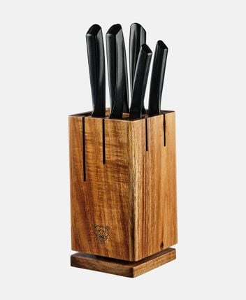 Knife block and knives, 7 pieces