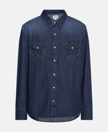 Long sleeved denim shirt, regular fit