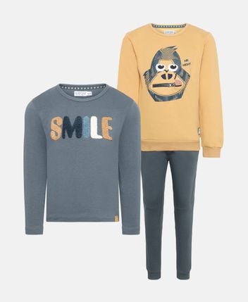Sweatshirt, longsleeve & trousers set