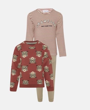 Sweatshirt, longsleeve & trousers set