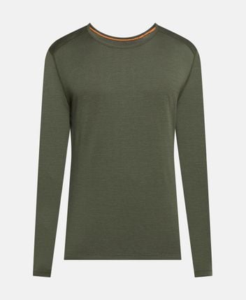 Wool long-sleeved top