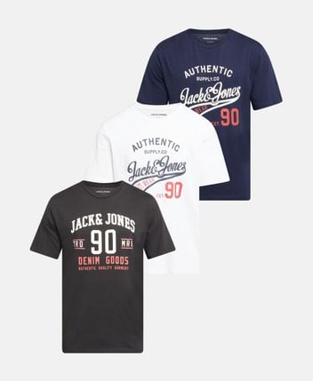 T-shirts, pack of 3 Jjethan Tee SS crew neck 3pk