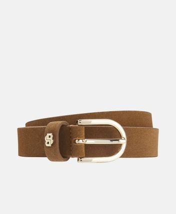 Leather belt Scarlet