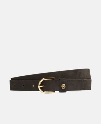 Leather belt Scarlet