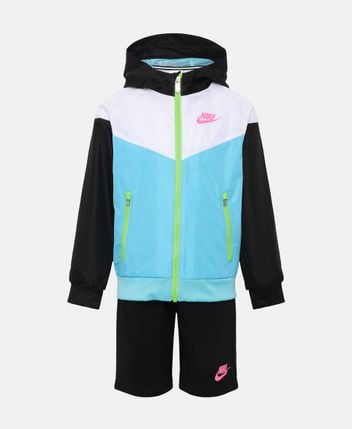 Sweat jacket and shorts set