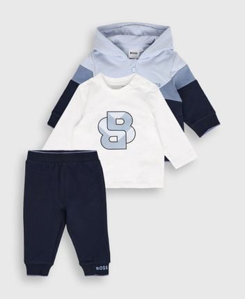 Long-sleeved top, jogger & hoodie set