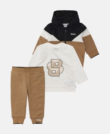 Long-sleeved top, jogger & hoodie set
