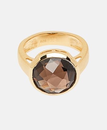 Smoky quartz ring