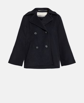 Wool-blend short coat