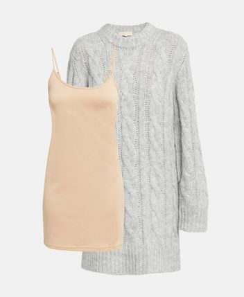 Wool-blend dress