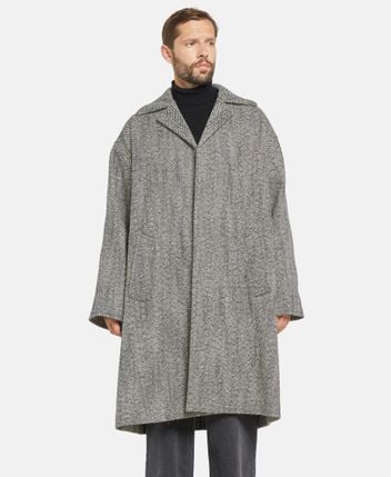 Casual coat Felted wool chevron coat