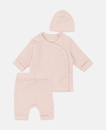 Long-sleeved shirt, trousers and hat set