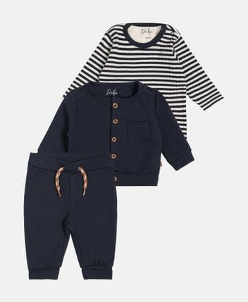 Jacket, long-sleeved top and trousers set