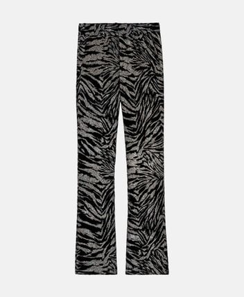 Flared trousers POLIS VELVET SPARKLE