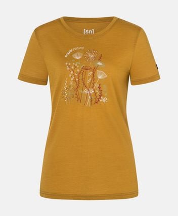 Wool-blend functional shirt Rock Flowers
